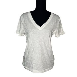 NWOT! Madewell White VNeck top Size Small SKI:L-430
